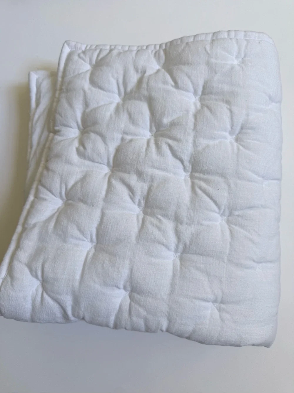 POTTERY BARN Euro Sham White Quilted pillow cover